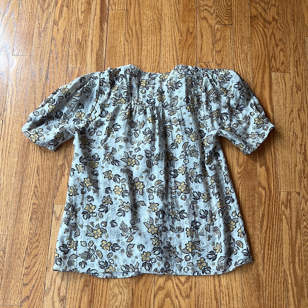 Current Air Floral Split Neck Blouse Anthropologi… - image 6